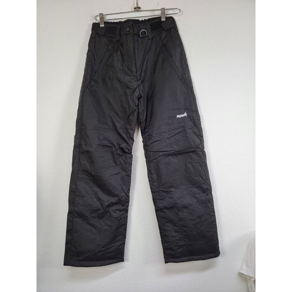 SkiGear Womens Winter Sports Snow Pants Size XS Black Lined Straight Leg Pockets